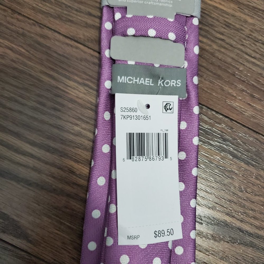 Michael Kors Polka Dot Silk Tie - Picture 5 of 5